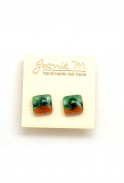 Square Glass Stud Earrings